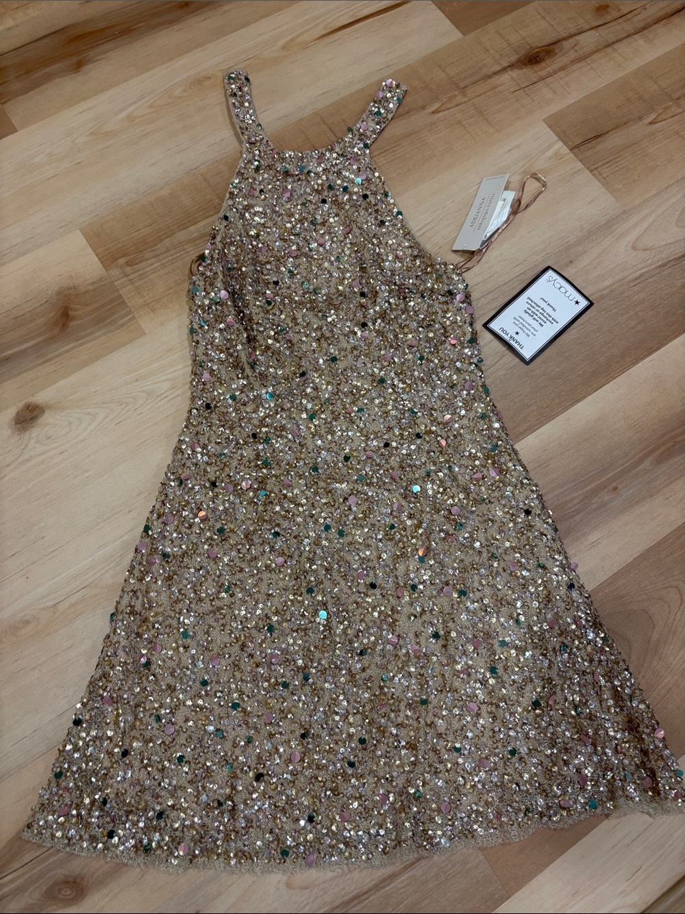 Halter Neck Sequin Mini Formal Dress - Picture 3 of 10